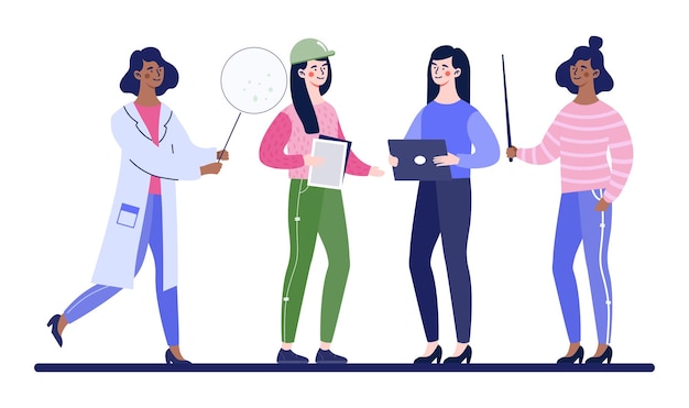 Vector women of different professions concept