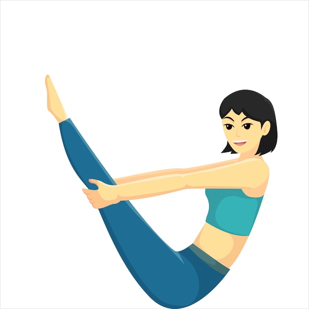 Women Doing Yoga Character Design Illustration