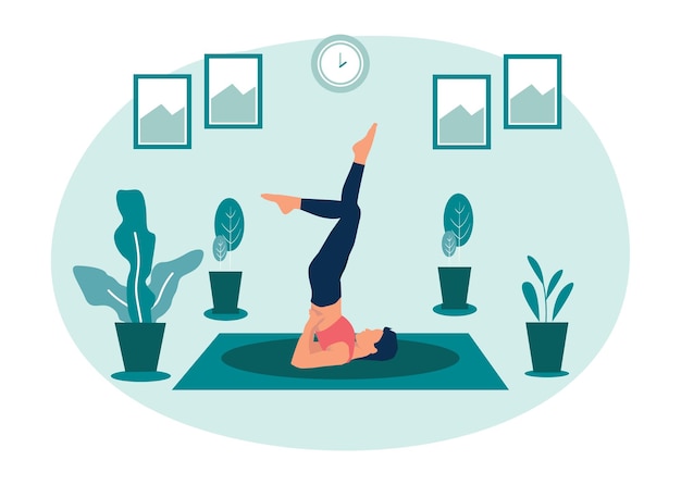 Women Doing Yoga Poses Vector illustration Design Template