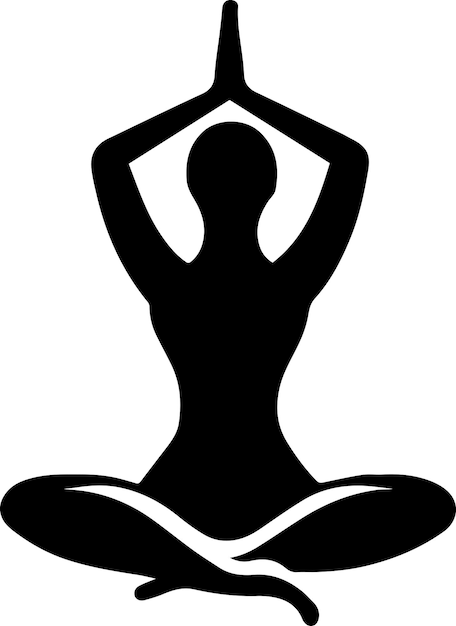 Women Doing Yoga vector silhouette illustration