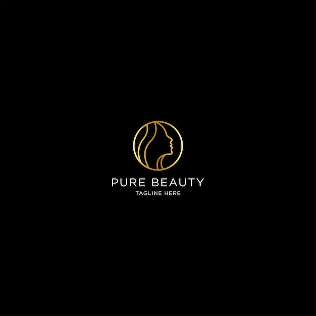 Women face Pure Beauty logo Icon Design Template Elegant Luxury Modern Spa Cosmetic vector