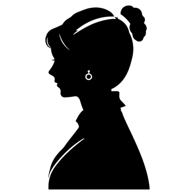 Women face silhouette vector file