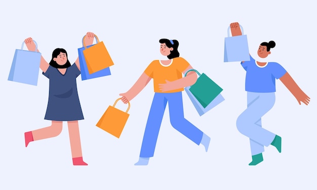 Women holding shopping bags