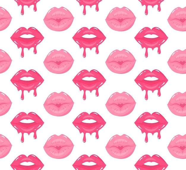 Women lips seamless pattern