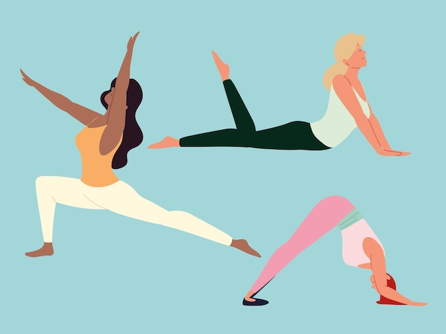 Women making yoga