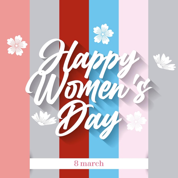 Women's day card vector