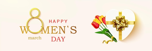 Women's Day greeting card, horizontal.