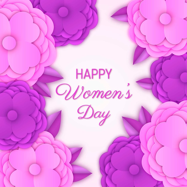 Women's day with colorful flowers