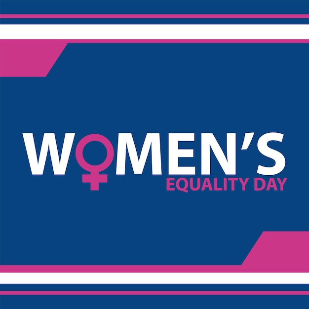 Women's equality day background greeting card banner