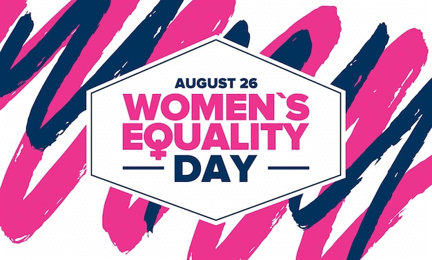 Women's Equality Day in United States Female holiday Women right history Feminism concept Vector