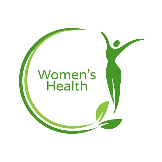 Women's health iconlogo illustration vector