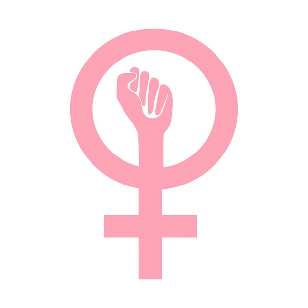 Women's independence logo Feminism icon Vector illustration to create your design