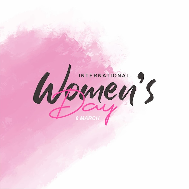 Women's international day on pink textured background