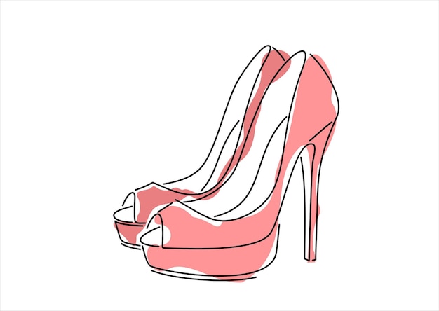 Women's shoes.Shoes Icon Vector. Emblem or logotype elements for shoemaker.