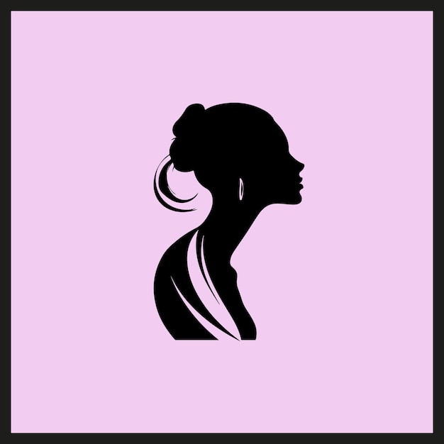 women silhouette side profile stock vector