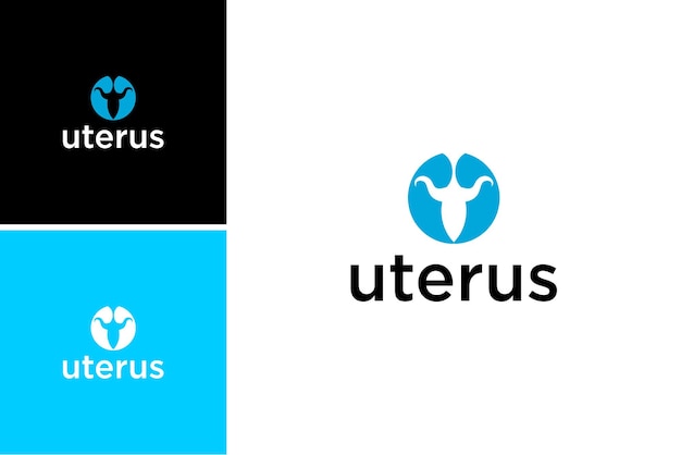 women uterus cervix logo design vector