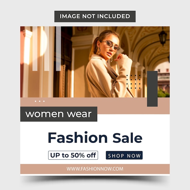 Women wear fashion sale for social media post