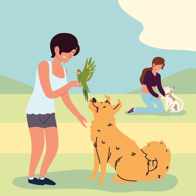 Women with pets