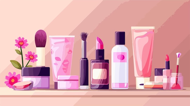 Vector womens cosmetics vector illustration