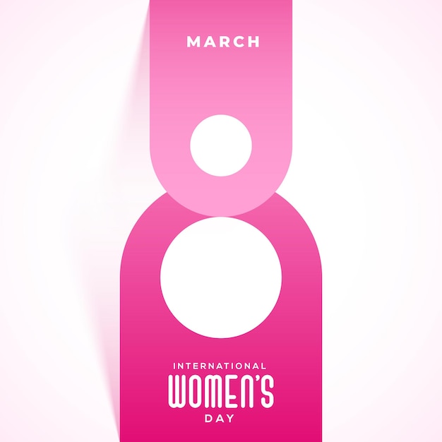 Womens day background with eight march in paper style