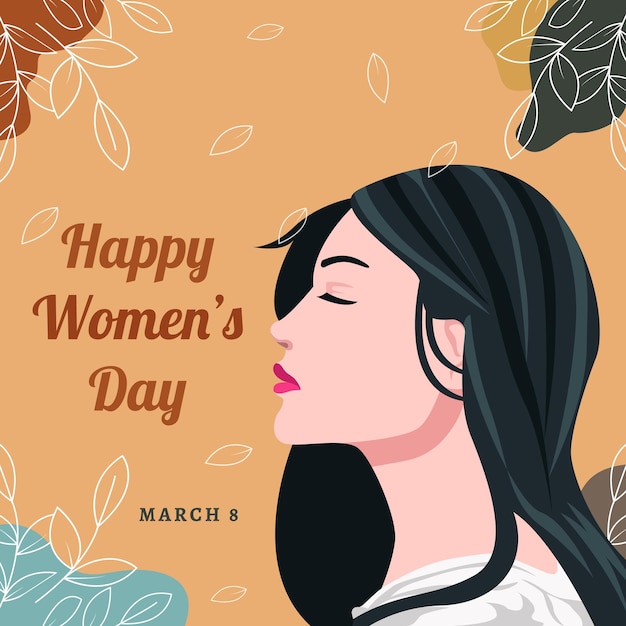 Womens day celebration flat design