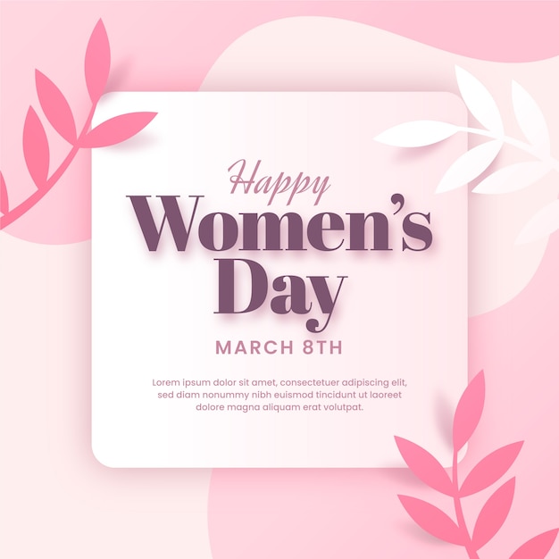 Womens day concept in flat design