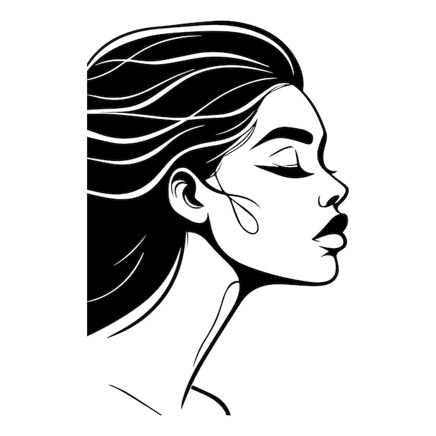 womens day face vector silhouette