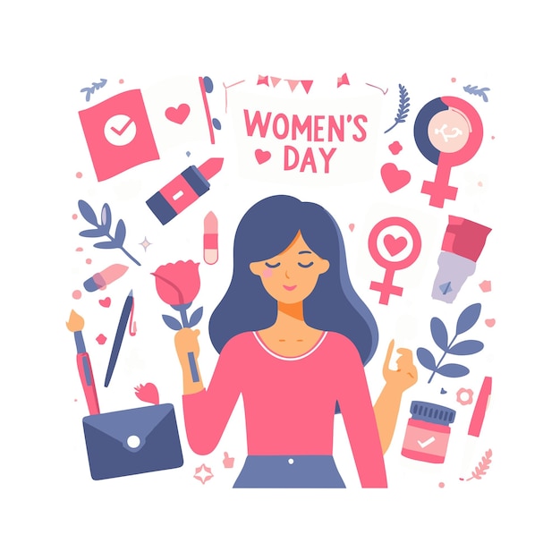 womens day flat vector design