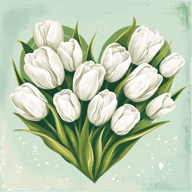 Womens Day Greeting card with tulips