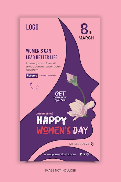 Womens Day New Web Banner and Template Design for Instagram