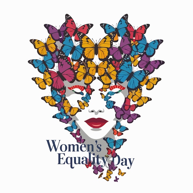 Vector womens equality day background template illustration concept