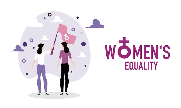 Vector womens equality day illustration vector design