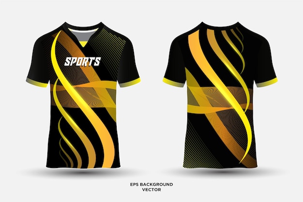 Wonderful T shirt sports jersey design suitable for racing soccer gaming vector