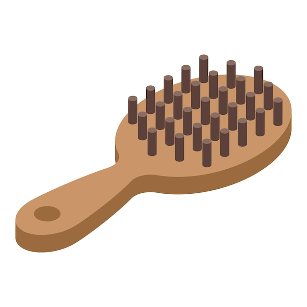 Wood comb icon isometric vector Recycle eco Reuse skin