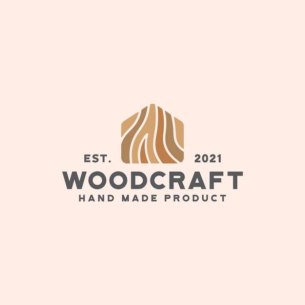 wood craft logo template