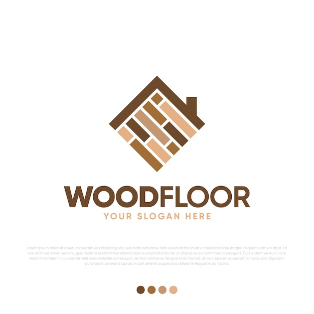 Wood Flooring logo design premium vector