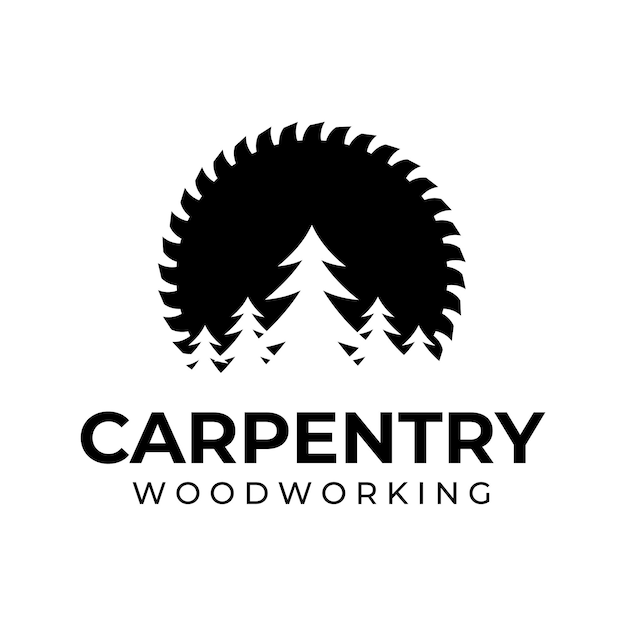 Wood Industries Company carpenter logo vector illustration design