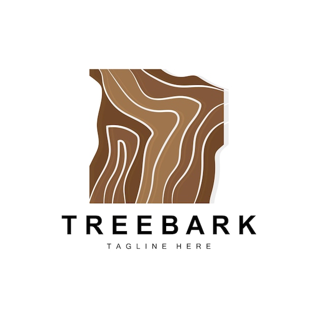 Wood Layer Logo Tree Bark Structure Design Forest Template Vector