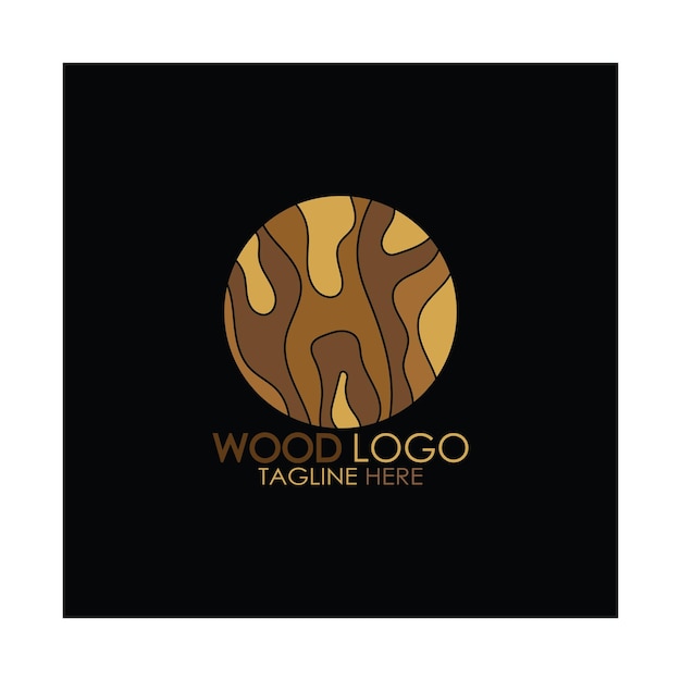 Wood logo template icon illustration design vector used for wood factories wood plantations log processing wood furniture wood warehouses with a modern minimalist concept