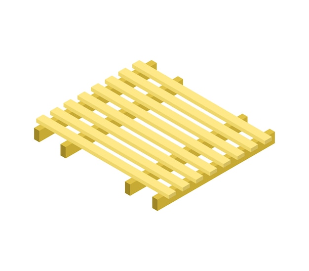 Wood pallet isometric