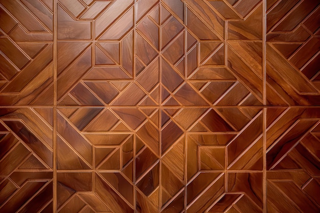 Vector a wood paneled door with geometric designs