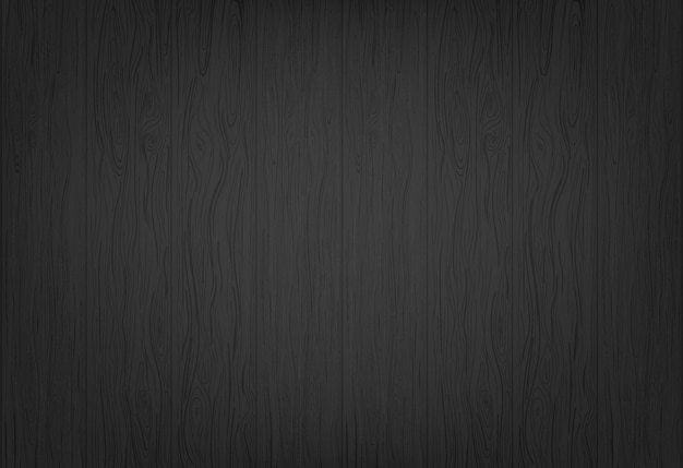 Wood planks flat Texture, Realistic black wooden board. vector