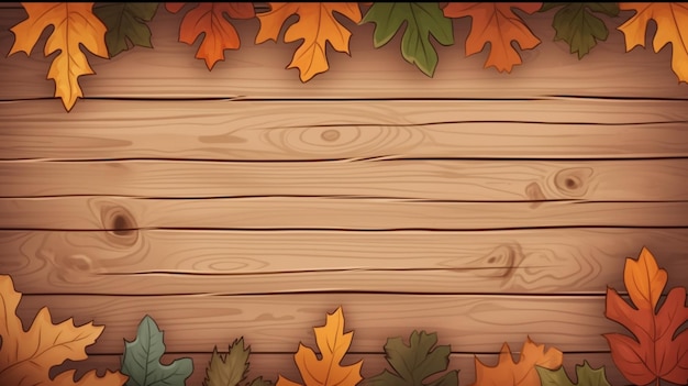 a wooden board with leaves that says autumn on it