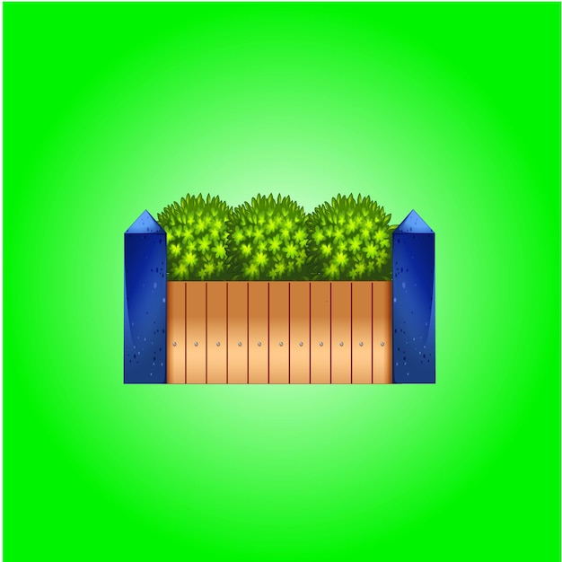 Vector a wooden box with a planter eps vector