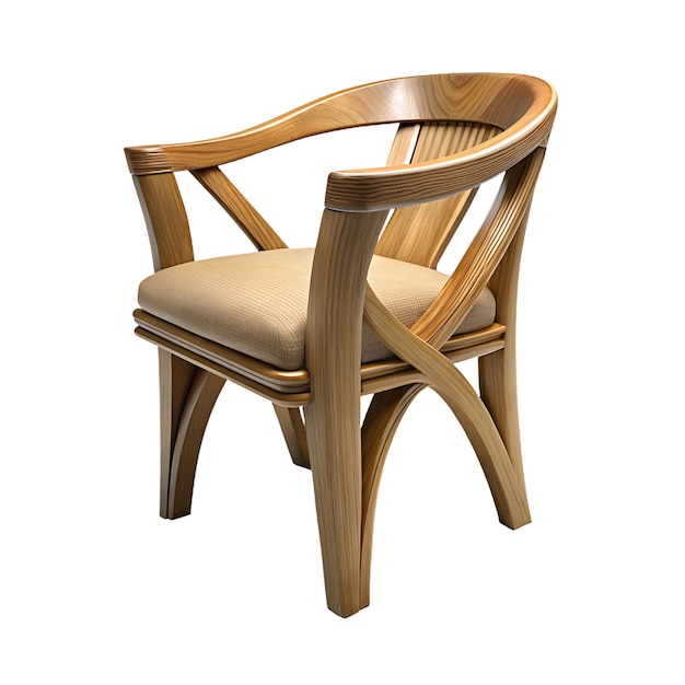 Vector a wooden chair with a cushion that says no one is sitting on it