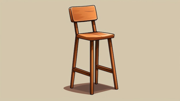 a wooden chair with a seat and back