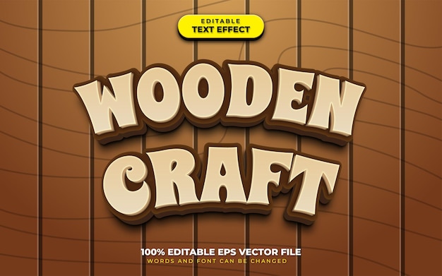 Wooden Craft Text Effect