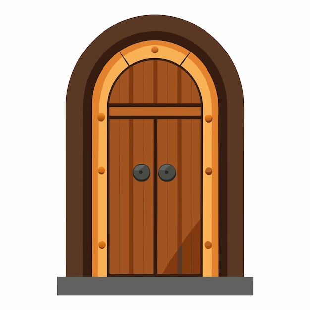 Vector wooden door vector classic and elegant entryway designs