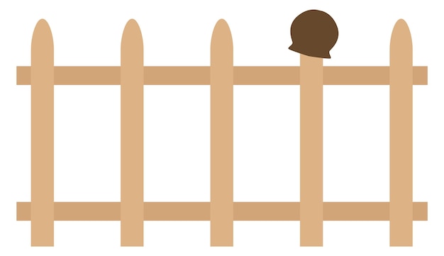 Wooden fence icon Rural farm barrier symbol