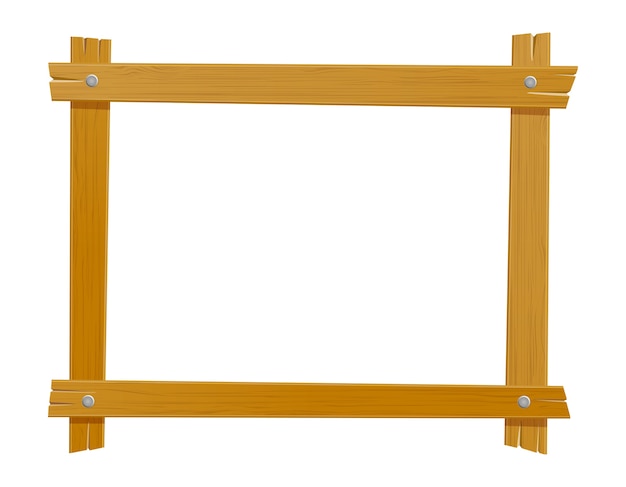 Wooden frame for pictures isolated on white